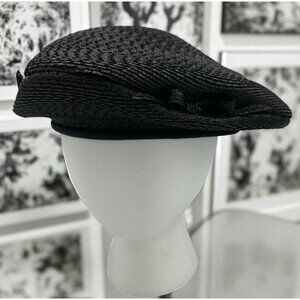Norman Durand Original Designer Black Hat from the 1950-60s Vintage MCM